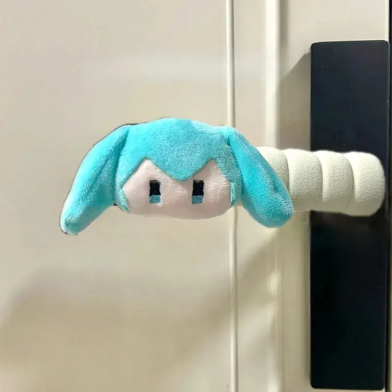 1pc Cute Hatsune Miku Door Handle Protector, Protective Anime Door Knob Cover, Cartoon Household Goods