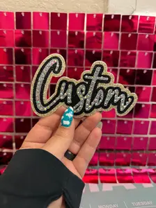 Custom Script Rhinestone Patch