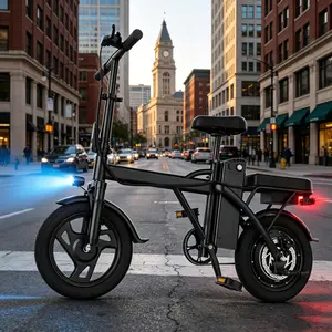 MAXSHOT Electric Bike Pure Aluminum Frame, 500W Motor , 22Mph, Max 28/40Miles Range, 499.2/749Wh Removable Battery, 14'' Mini E Bike for Adults and Teens