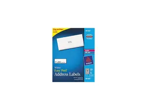 Avery 18160 Inkjet Address Labels, 1 x 2-5/8, White, 300/Pack