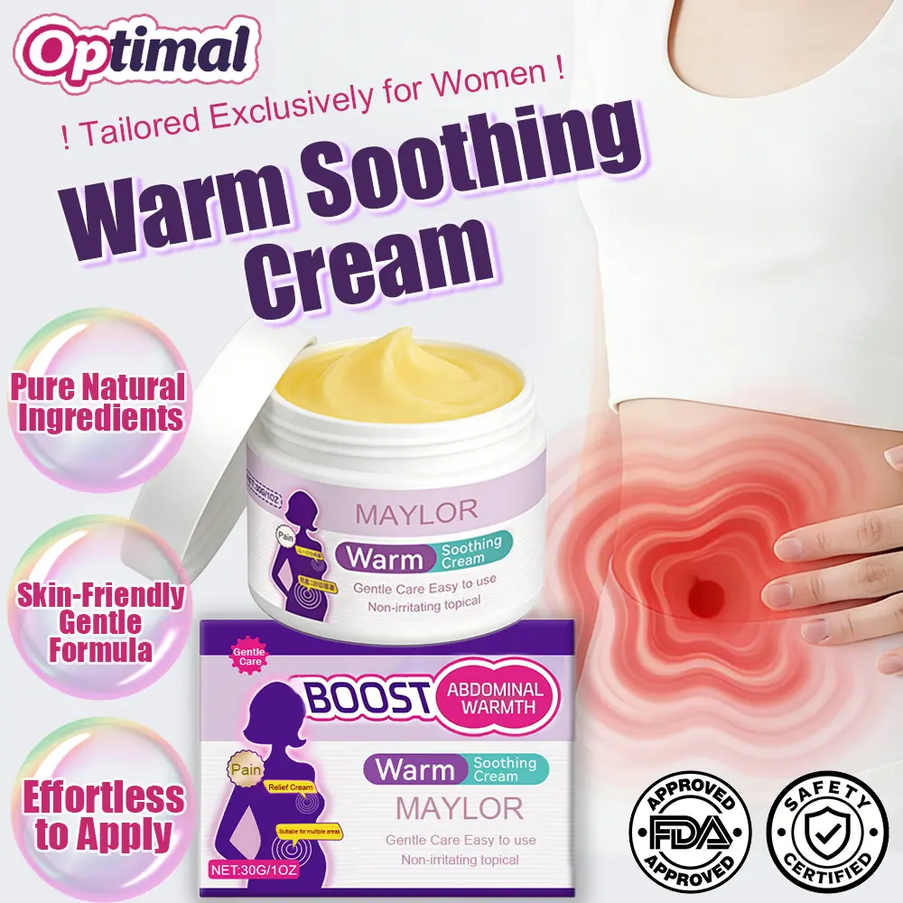 Botanical Warming Gel for Monthly Cycle Relief, All-Natural for Gentle Care with Ginseng & Rose, Body Care Product Providing Gentle Body Heat for Women, 30 ml, Female, Travel Size, 36 Months