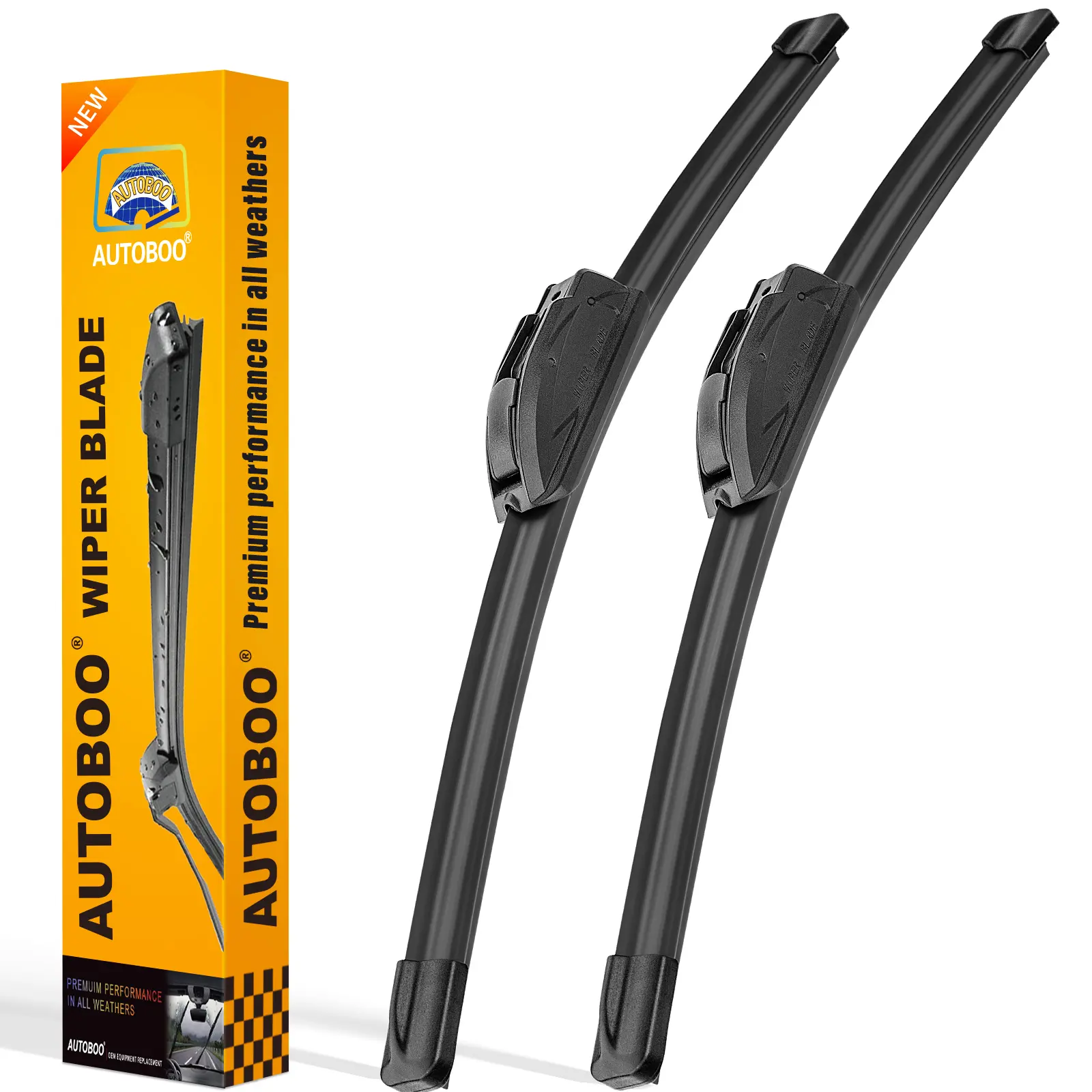 Windshield Wipers Blades (Pack Of 2),OEM Quality Premium All-Seasons Front Wiper blades,Stable and Quiet Auto Parts Vehicle Replacement Automotive
