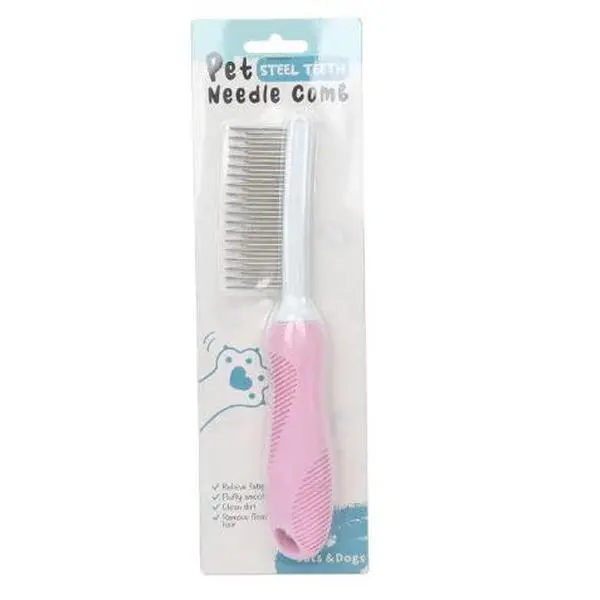 Pet Grooming Needle Comb for Cleaning Fur (Single Piece)