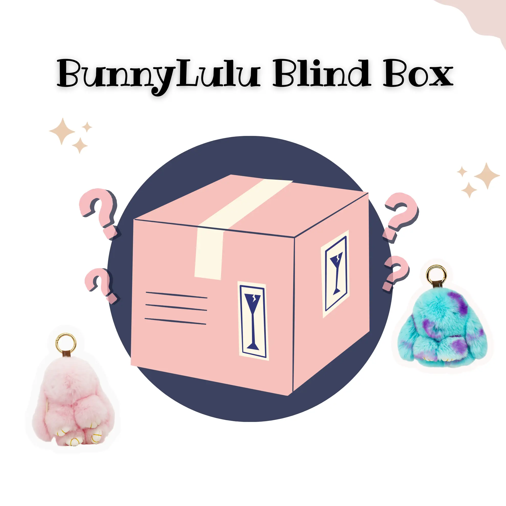 BunnyLulu Collectible Blind Pack - 1 Surprise Kawaii Aesthetic Bunny Plush, Random Color, Kids & Teens Summer/Birthday Gifts