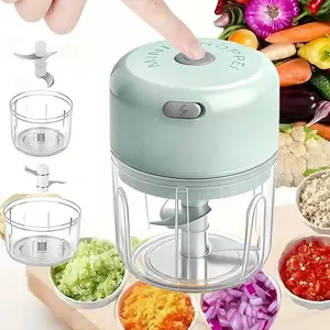 8.45oz Mini Kitchen Garlic Press Chopper Electric Garlic Chopper Vegetable Chopper Meat Grinder, USB Rechargeable Masher Food Chopper
