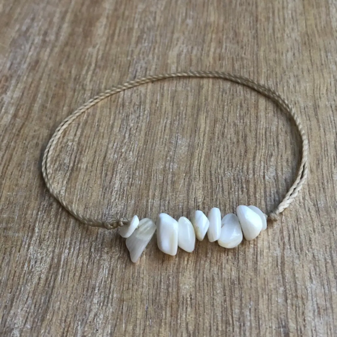 Natural Bead Anklet, Adjustable Anklet, Waterproof Anklet