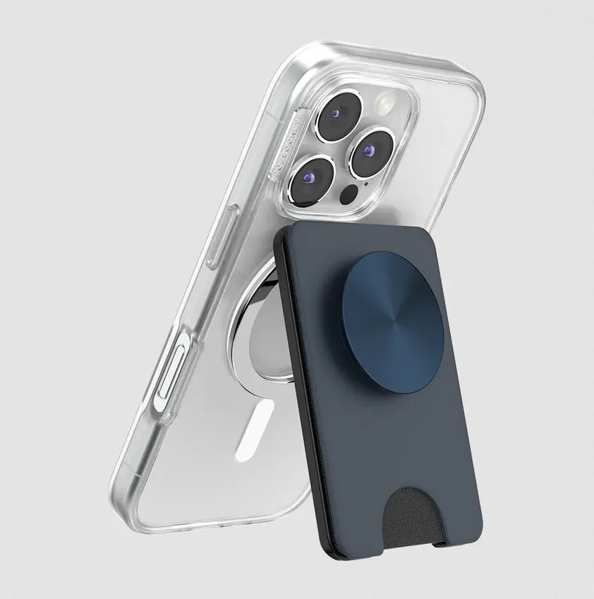 popsockets Navy  MagSafe Kick-Out PopWallet+ & Stand