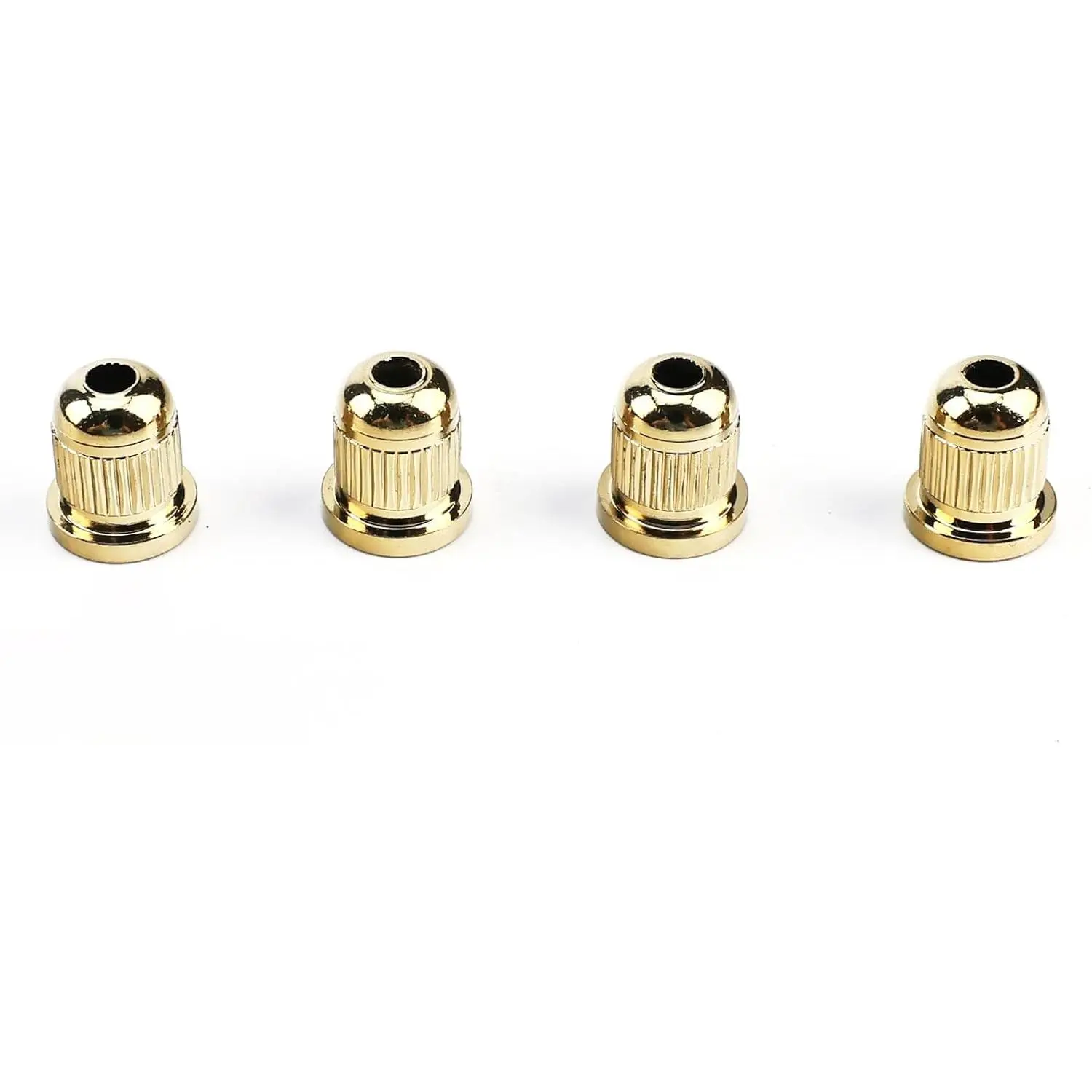 Set of 4 Steel Through- Bass String Ferrules 5/16"(8.2mm) String-Thru Ferrules Mount Bushing for 4-string Electric Bass   (Vacuum )