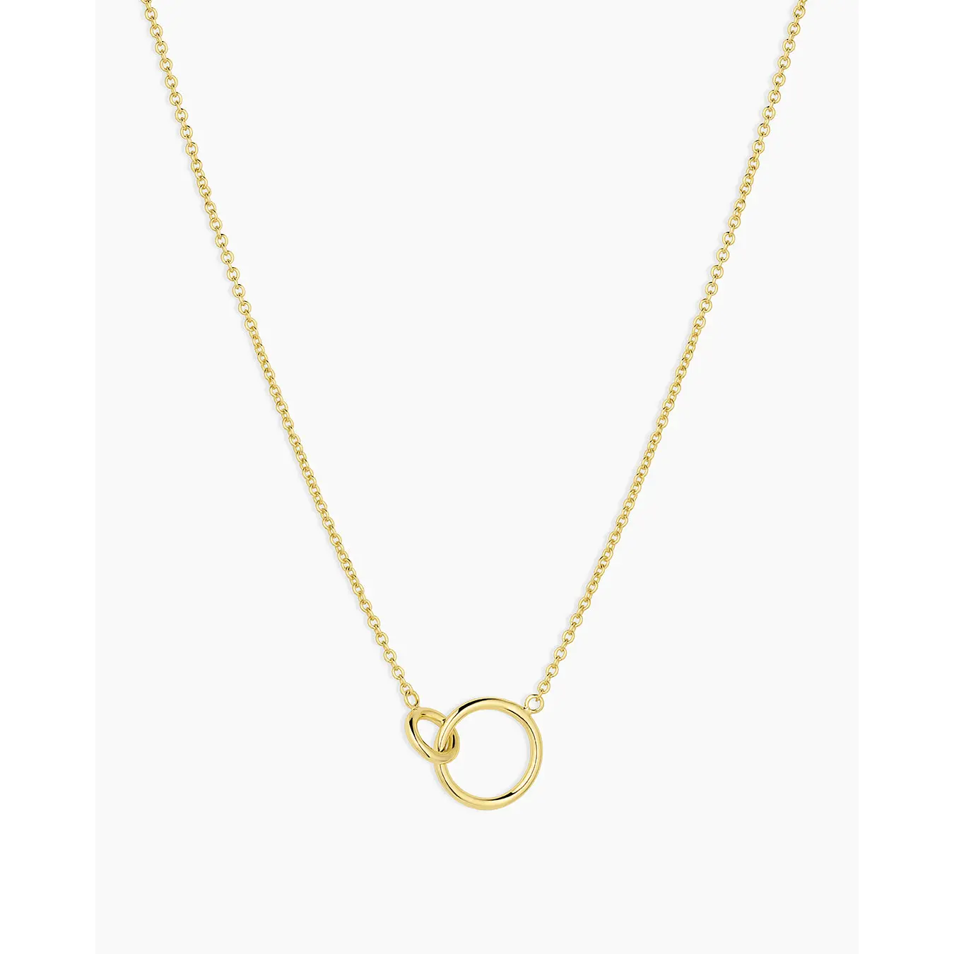 gorjana – Wilshire Adjustable Necklace – Silver or 18K Gold-Plated Interlocking Charm – Dainty, Elegant & Layer-Ready Statement Jewelry