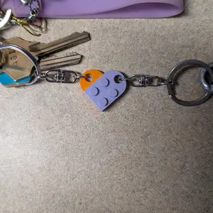 Matching Connecting Brick Keychain Couples Best Friends High Quality Durable Gifts for Him Her Anniversary Birthday Building Blocks Valentine's Day trendy keychain