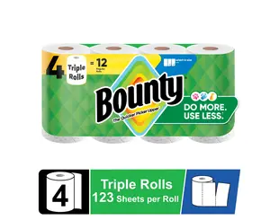Bounty Paper Towels Select-A-Size 4 Triple Rolls 123 Sheets White