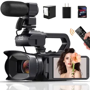 2026 Professional video camera 18X digital zoom come with 4 inch touch screen wireless remote control and 64G memory card apply for outdoorfun Camcorder Crystal for every family party
