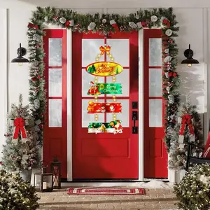 Christmas Door Hanging LED Light Decor, 8 Lighting Modes Welcome Sign, USB Powered Christmas Panel for Indoor Outdoor Decoration, Led Neon Sign