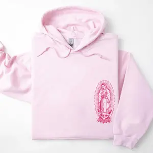 Virgen de Guadalupe Hoodie Unisex Classic Cotton Fabric Printed