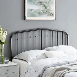 Lennon Metal King Headboard in Black