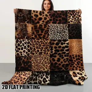 Luxurious Leopard Print, Soft and Warm, Perfect for Home, Bedroom, Sofa, Travel, High-End Gift, Ultra-Light, No Pilling, Leopard Pattern Blanket