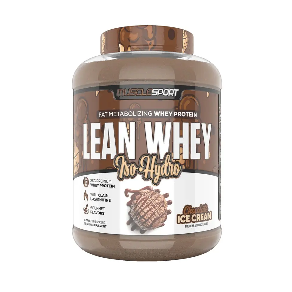 MuscleSport Whey Iso-Hydro Protein Powder 5LB - High-Quality Fitness Dietary Supplement, Strawberry Ice Cream Flavor - Premium Protein Source for Athletes