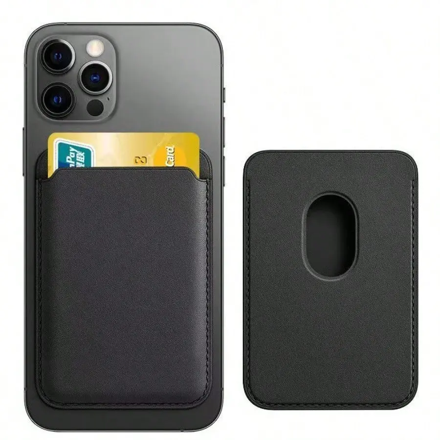 Magnetic PU Mobile Card Holder - Universal for Men and Women, Compatible with ID, Memory & SIM Cards, Phone, Cellphone