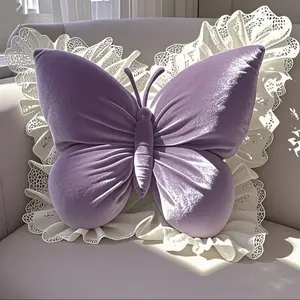 Aeropostale  Butterfly Princess Pillow with Bow - Multi-Scene Cushion for Office Living Room Bedroom Sofa Car - New Home Decor