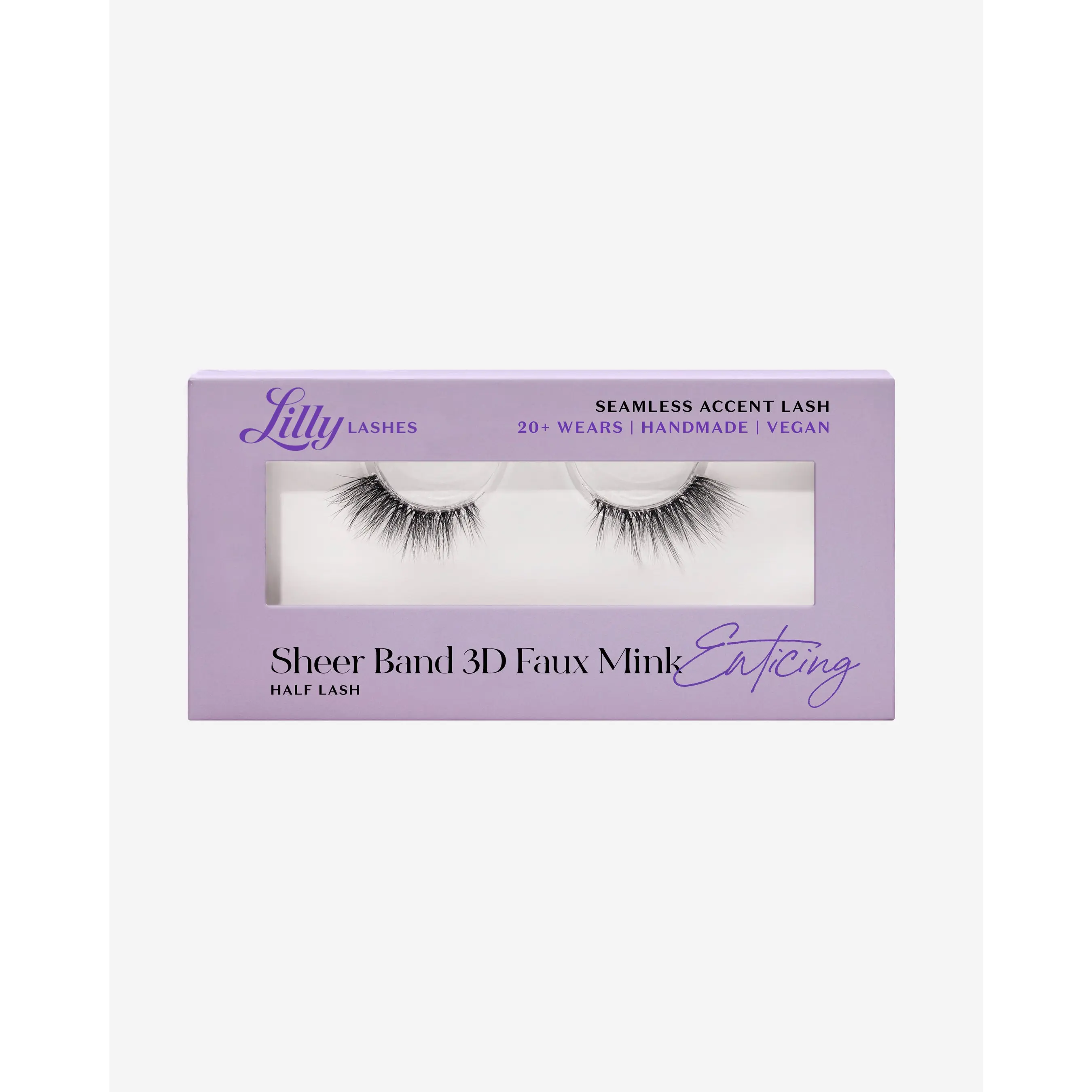 Enticing Sheer Band 3D Faux Half Lash Full Volume + Medium Length
