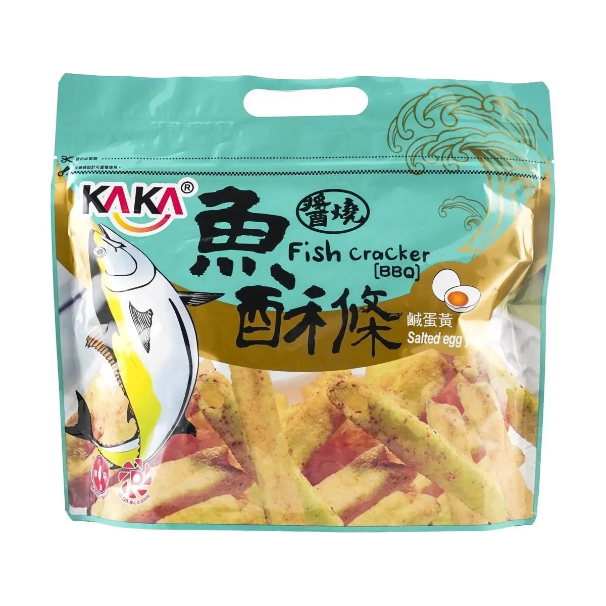 KAKA Taiwan "Suck" Fries Crispy Salty Egg Yolk Flavor Snack 120g - Popular Taiwanese Treat