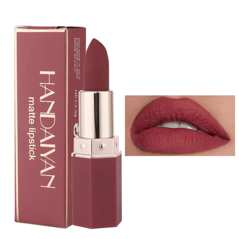 Matte Velvet Lipstick to Hydrate & Brighten Lips, Long-Lasting Alcohol-Free Lip Color, Lightweight Non-Sticky Formula for Daily Lip Care, Adults, Everyday Glam, Velvet Texture, Apply Smoothly, Contains Neither, Flawless