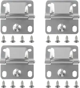 Cooler Stainless Steel Hinges with Screws Set Compatible with Coleman ice Chest Coolers Replacement