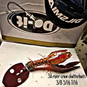 Do-It River Craw Chatterbait Style 3D 3/8 5/16 7/16 Scale Fishing Lure