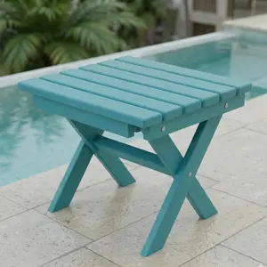 Tobeos Outdoor patio Folding Side Table,HDPE Material, Portable Space-Saving Design, Weather-Ready with Authentic Wood-Grain Feelpatio furniture