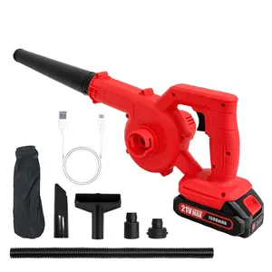 Cordless leaf blower vacuum combo, Lithium battery blower, equipped with a 21V 1.3Ah rechargeable battery, a battery-powered leaf blower for lawn care, a portable compact blower and vacuum cleaner in one, suitable for leaves, dust, and snow