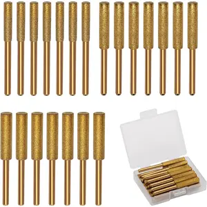 21 count  Chainsaw Sharpener Chainsaw  Sharpener in 3 Size  Chainsaw Sharpener Burr, Polishing Grinding Tool for Electric Chain , Stone Carvings(4mm, 4.8mm, 5.5mm)Quesear