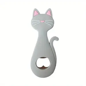 Creative Cat Design Beer Cap Opener, 1 Count Magnetic Refrigerator Bottle Opener, Magnet Beer Cap Opener, Fridge Magnet Beer Opener for Restaurant, Kitchen