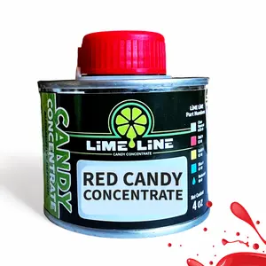 LiME LiNE 4 Oz Transparent Candy Concentrate Paints - Red - Blue - Gold -Black