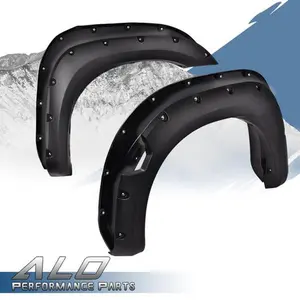 Fender Flares Front&Rear Fit For 2004-2015 Nissan Titan Pocket Style Black 4Pcs