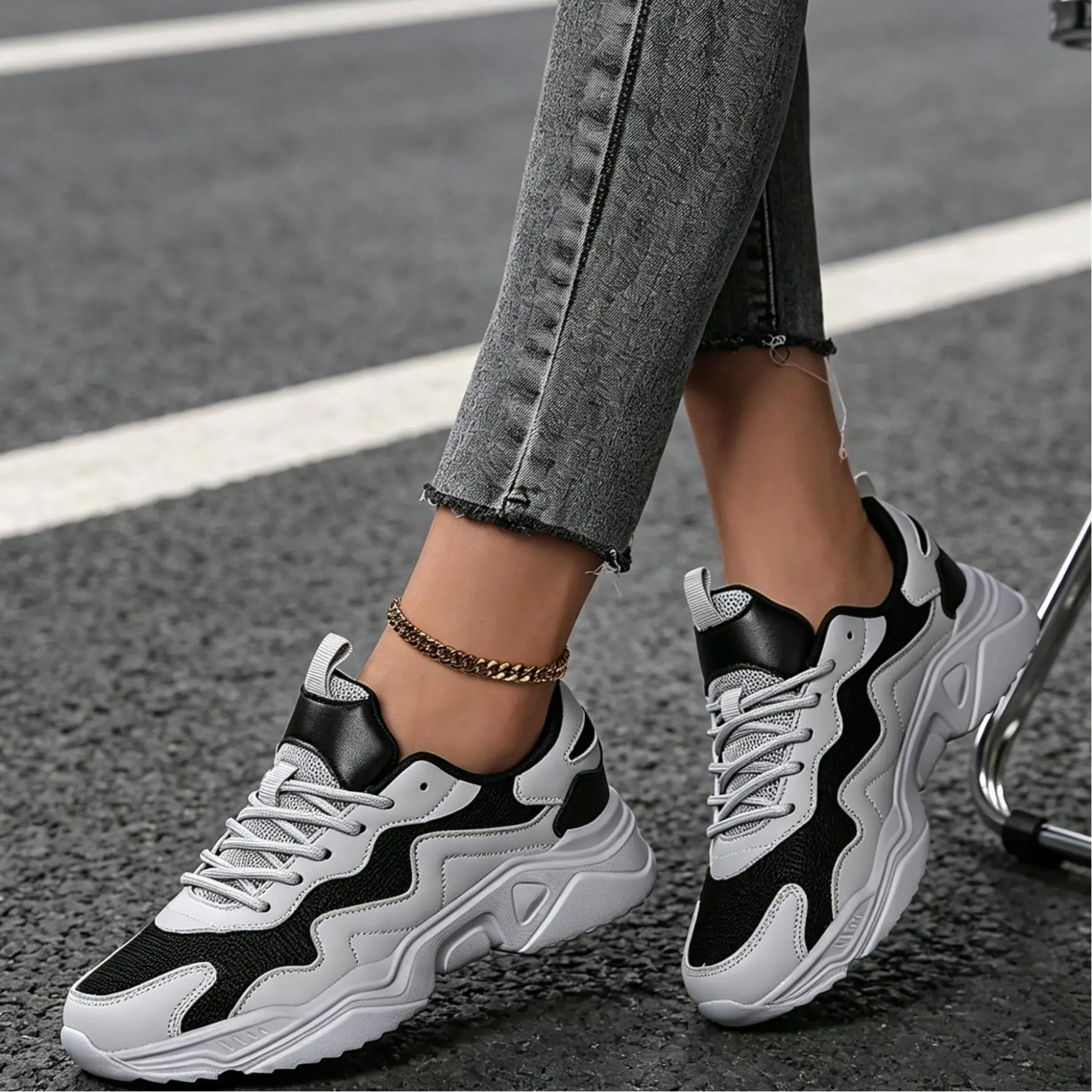 Clearance Sosenfer Women's High Top Air Cushion Walking Shoes | Non-Slip Lightweight Fashion Sneakers for Athletic & Daily Wear Limited Sizes
