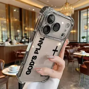 Minimalist God's Plan Phone Case for iPhone 11 12 13 14 15 16 17 Pro Max/Plus/Air |   Anti-Drop Shockproof Transparent Cover |   Protective