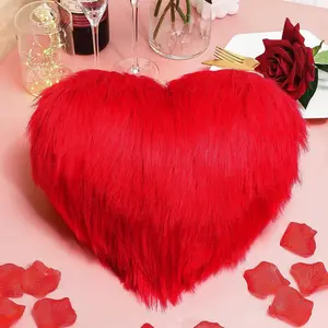 Heart Shaped Throw Pillow Cover, 1 Count Soft Plush Cushion Cover Without Filler, Decorative Pillow Cover For Sofa Bed Couch Chair