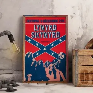 Lynyrd Skynyrd vintage poster no frame, home decor, music wall art, southern rock music