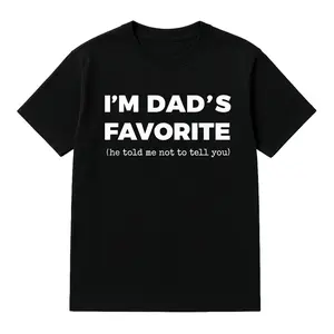 "I'm Dad's Favorite" T-shirt Pure Cotton Unisex Summer Golf Gift for Sons & Daughters Playful Design