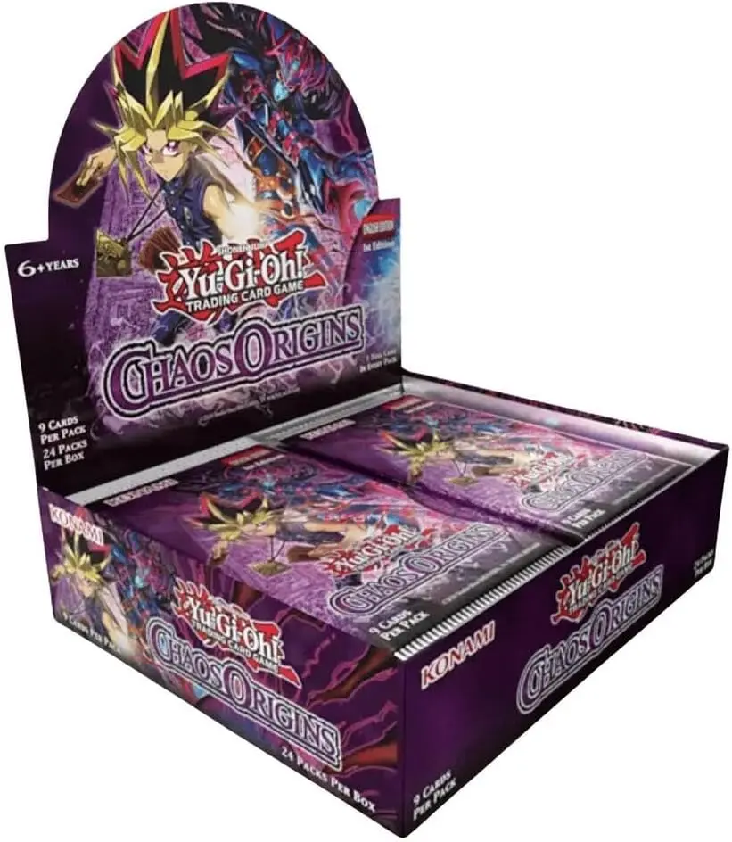 Konami Yu-Gi-Oh Chaos Origins TCG Boosters Sealed Play Booster Box - 24 Trading Card Packs per Box, Pull Collectible Cards Collectibles Item, Sealed Booster Box