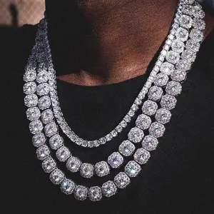 UJ Unisex Cuban Links Necklace - Chunky Cuban Rope Chain, HipHop Luxury Artificial Gemstone Costume Jewelry Accessory, Costume Jewelry Necklace