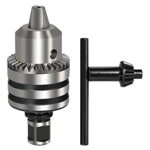 Vearter 3-16mm(1/8''-5/8'') Magnetic Drill Chuck Adapter, 19mm(3/4'') Weldon Shank with Chuck Key, B16 Thread Mag Drill Chuck for Magnetic Drill Power Tools Tool Accessories