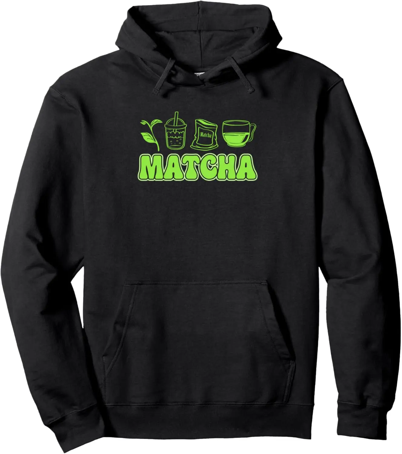 Matcha Tea Lover Matcha Boba Matcha Drink Pullover Hoodie