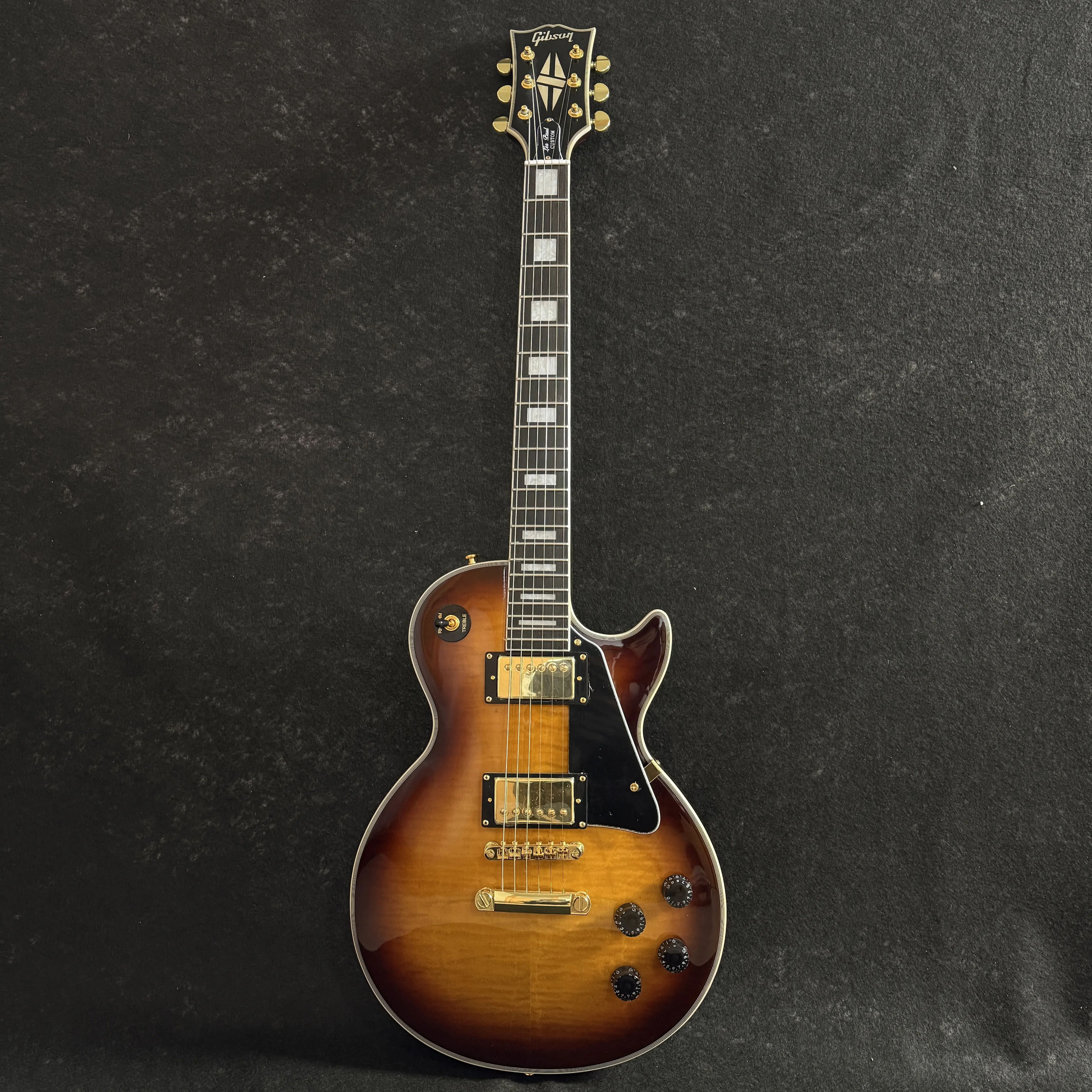Gibson Les Paul Brown Electric Guitar 6 Strings with HH Pickups Gold Hardwares Solid Wood Body