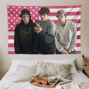 Sturniolo Star Triplets Flag Tapestry Wall Tapestry Poster Suitable for College Dormitory Cave Bedroom Living Room Party Decoration Merch