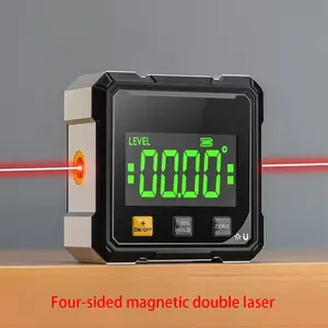 Rechargeable Magnetic Digital Angle Gauge  4*90° Inclinometer Protractor Precision Level Box for Woodworking, Universal USB Charging Angle Gauge (Phones & Electronics Accessory) Lights Smartphones Lights