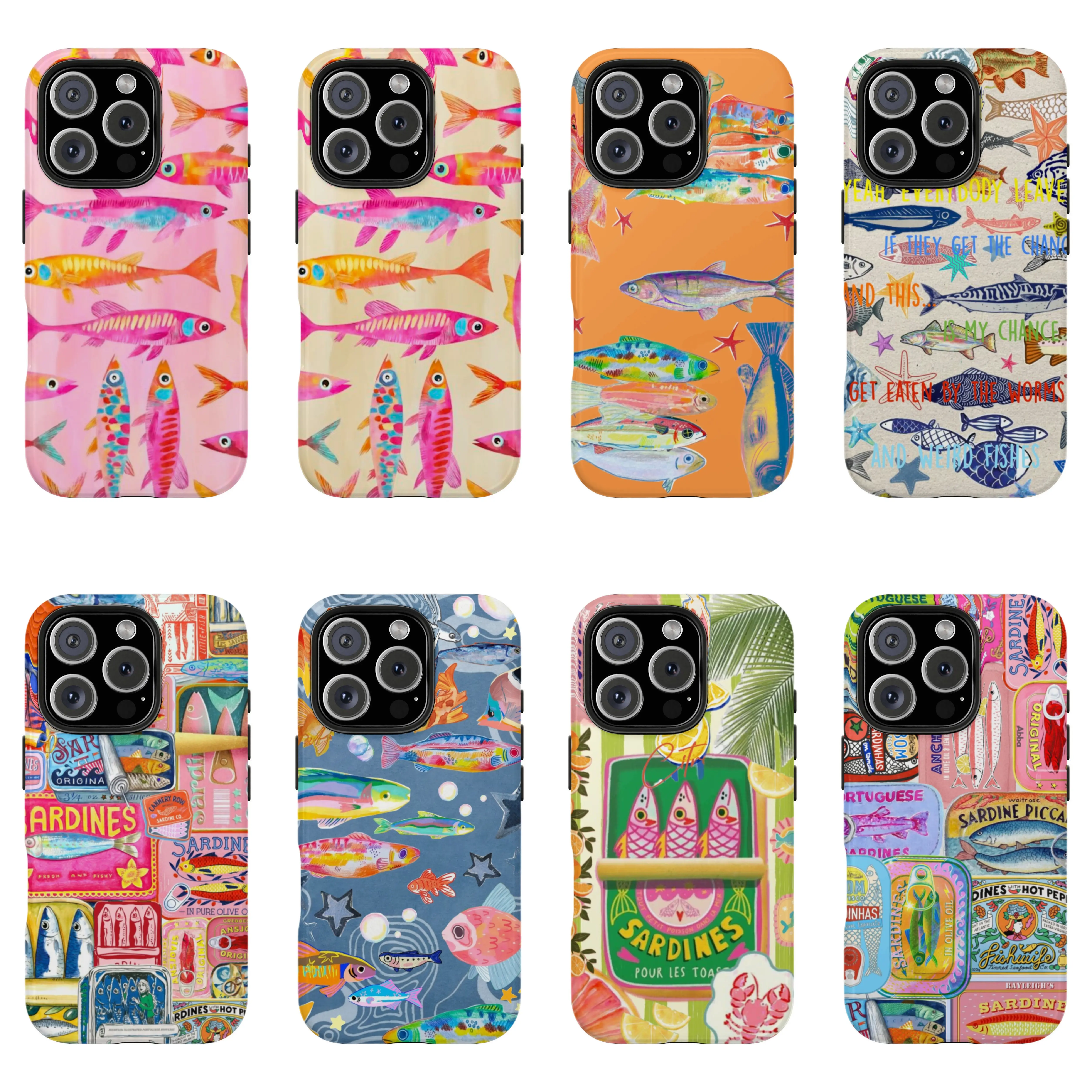 Pink Cartoon Fish Shockproof Phone Case Shell - Protective Casing for iPhone 17,16,15,14,13,12,11 Pro Max & Samsung S23,S24,S25 Ultra Mobile Phone Accessories, Smartphone