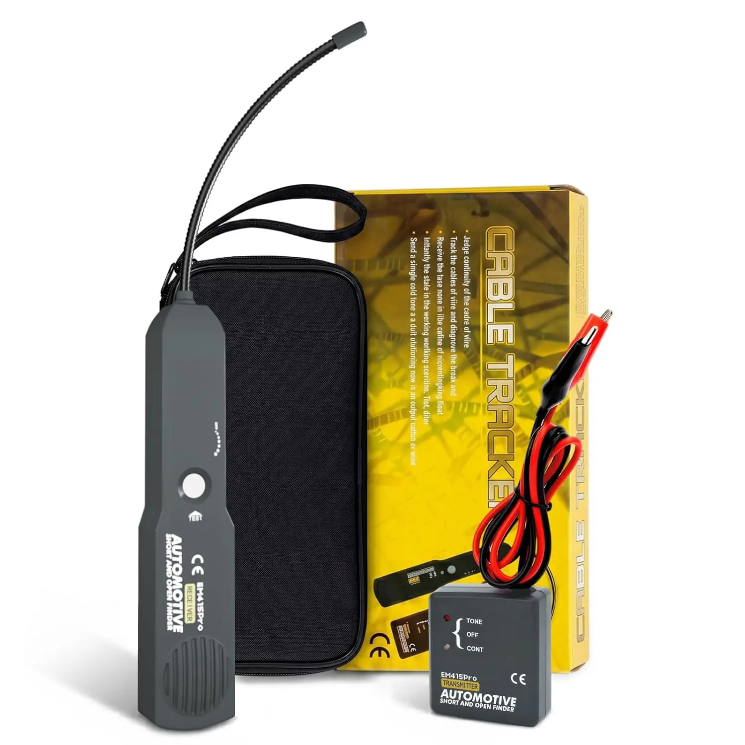 Automotive Circuit Tester, EM415Pro Automotive Electrical Open&Short Finder Circuit Tester, DC 6-42V Fault Probe Cable Tracer, Circuit Breaker Finder for Car, Boat,Trailer etc (No Battery)