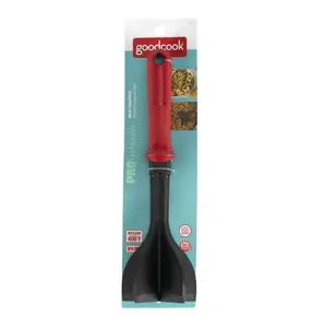 Mainstays Silicone Meat Masher and Chopper Black 5 Beveled Blades Heat Resistant to 392F Nonstick Safe Dishwasher Safe