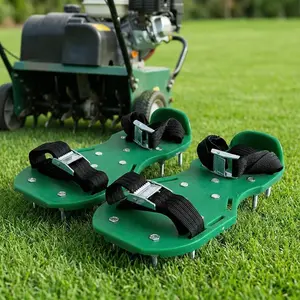 Garden Soil Aerator 4.5cm Lawn Spike Shoes, Epoxy Self-Leveling Construction Spike Shoes, Inflatable Grass Aeration Shoes, Garden Supplies